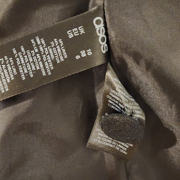 Asos Black Button Blazer Size 6 - Picture 11 of 11